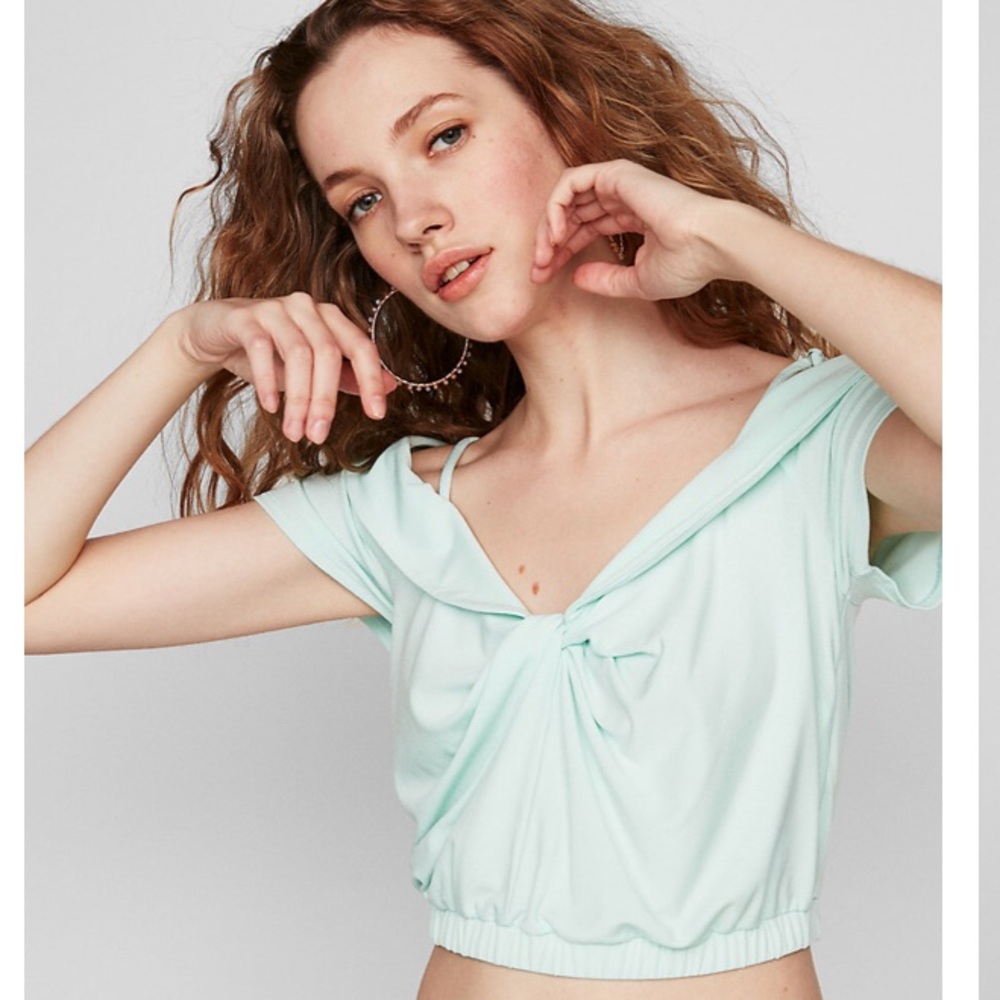 Express mint green top